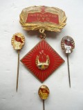 ROMANIA - LOT 4 INSIGNE UTC : INSTRUCTOR UTC + 3 x LOGO UTC, IM1,277