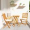 vidaXL Set Bistro de Grădină 3 pcs Maro lemn masiv de acacia 42000948