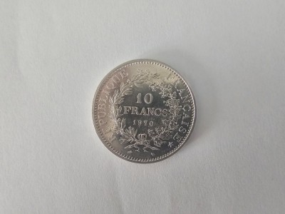 Franta 10 Francs 1970 Argint are 25 gr,Impecabila foto