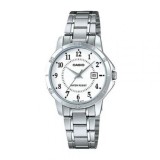 Casio LTP-V004D-7B Ceas Damă Quartz Cadran Alb Brățară Argintie 30.2mm