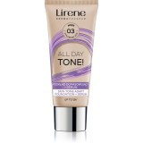 Lirene ALL DAY TONE! make up hidratant pentru o piele radianta culoare 03 Nude 30 ml