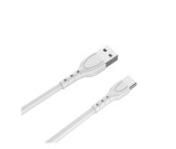 Cablu Fast-Charge Lemontti USB-A la Type-C, lungime 0.5m, material: PVC , putere: 3A(5V 3A), alb