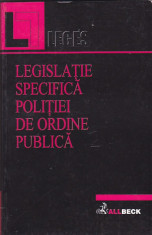 ION SULTANESCU - LEGISLATIE SPECIFICA POLITIEI DE ORDINE PUBLICA foto