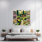 Folie imprimata color pentru decor perete locuinta, dimensiune 125 x 110cm, model: VIEW TO HAVEN 12, AVEX
