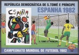 Sao Tome si Principe 1982 - Cupa Mondială de fotbal - Spania, Colita, Cota 10 EURO, MNH