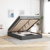 VidaXL Cadru pat otoman cu saltea țesătură gri &icirc;nchis 140x200 cm