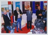 VIRGIL MAGUREANU , FLORIN CONSTANTINIU , ILIE BADESCU , ALEX MIHAI STOENESCU , LA TARGUL DE CARTE&#039;&#039; GAUDEMUS &#039;&#039; DE LA ROMEXPO , FOTOGRAFIE COLOR , D