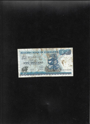 Rar! Zimbabwe 2 dollars 1994! seria5392664 foto