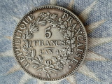 5 FRANCS l&#039;An 4 -FRANTA . REPLICA posibil argint, Europa
