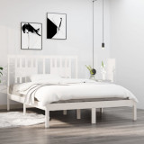 Cadru de pat, alb, 140x190 cm, lemn masiv de pin GartenMobel Dekor, vidaXL