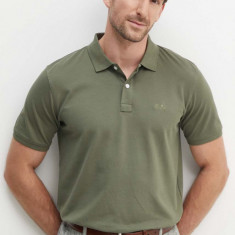 Lindbergh tricou polo barbati, culoarea verde, neted, 30-404016