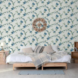 DUTCH WALLCOVERINGS Tapet &quot;Flower&quot;, albastru deschis