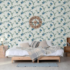 DUTCH WALLCOVERINGS Tapet "Flower", albastru deschis