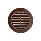 Grila ventilatie rotunda, cu plasa, dt=100 mm, maro tru14br (aw) DSH 491955