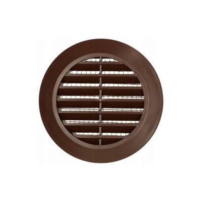 Grila ventilatie rotunda, cu plasa, dt=100 mm, maro tru14br (aw) DSH 491955 foto