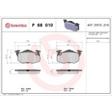 Placute frana Citroen Saxo (S0; Peugeot 106 2 (1a , 106 Van 2 Box / Liftback (1s), 205 Box / Liftback, 205 I (741a/C), 205 I Convertible (741b, 205 2, BREMBO