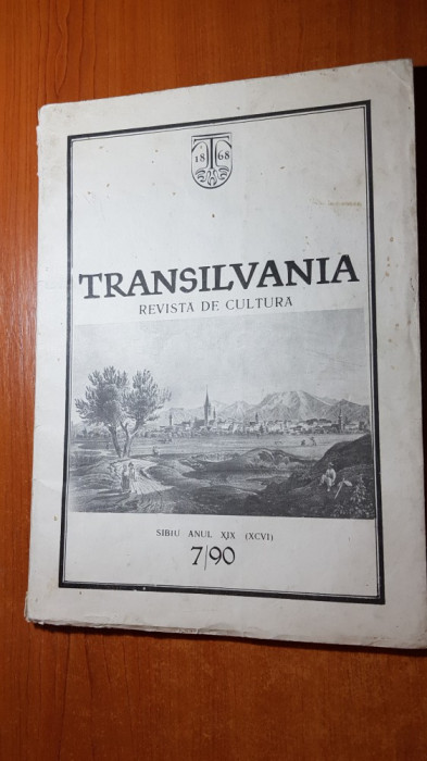 revista transilvania nr.7/1990 sibiu-revista de cultura-interviu nicu ceausescu
