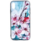 Husa iPhone XS Max, TPU+PC, Print 3D Flowers, Protectie UV