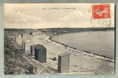 AD 72 C. P. VECHE -LA TRINITE -LA GRANDE PLAGE - FRANTA-CIRCULATA 1919 foto