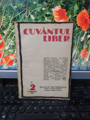 Cuv&amp;acirc;ntul liber, seria II, anul I, nr. 2, 2 februarie 1924, București, 183 foto