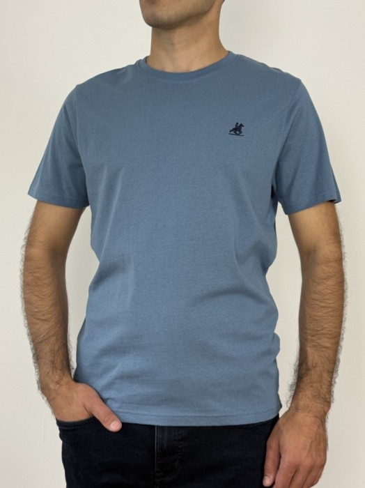 U.S. Grand POLO Tricou barbati cu logo, Regular fit, din bumbac, Albastru, L