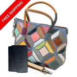Set Cadou de dama Prisma: Geanta Piele Naturala Italia + Portofel La Scala Luxury