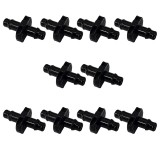 Cumpara ieftin Set 10 x Imbinare din plastic pentru teava picurare, cod-7489, negru, 5 mm