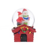 Glob decorativ casuta cu om de zapada 6.5 cm