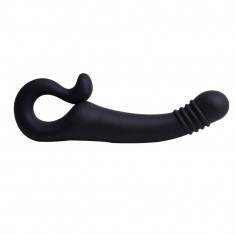 Dildo Anal Hand Gun, Negru, 24 cm