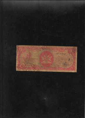 Trinidad Tobago 1 dollar 1977 seria767602 uzata foto