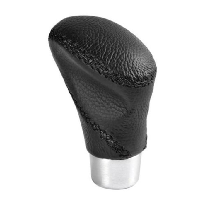 Nuca schimbator de viteza, Lampa, Piele sintetica/Aluminiu, 15 mm, Negru