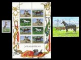 UZBEKISTAN 1999 FAUNA ANIMALE DOMESTICE CAI, Nestampilat