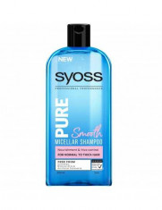 Sampon micelar Syoss Pure Smooth pentru par normal si par cu fir gros, 500 ml foto