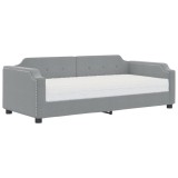 Cumpara ieftin Pat de zi cu saltea, gri deschis, 80x200 cm, textil