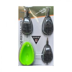 Set 3 momitoare Method Feeder 30g+40g+50g si Incarcator Verde