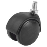 Roata pentru mobila cu surub, negru, &Oslash; 50 mm, surub M8 x 15 mm