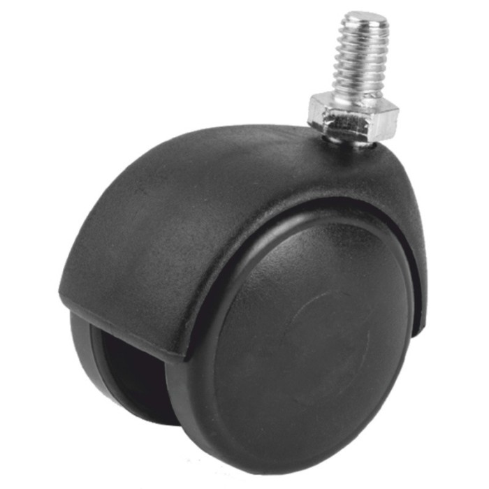 Roata pentru mobila cu surub, negru, &Oslash; 50 mm, surub M8 x 15 mm