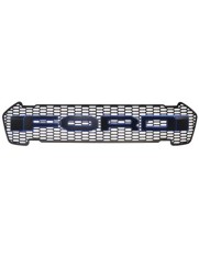Grila radiator negru mat cu contur albastru, leduri portocalii, Ford Ranger T8 2019-2022