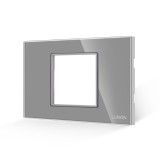 Cumpara ieftin Rama din sticla securizata Luxion gri cu suport 2/3M, standard italian