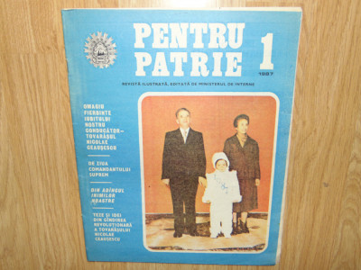 REVISTA PENTRU PATRIE NR:1 ANUL 1987 foto