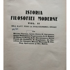 Mircea Florian - Istoria filosofiei moderne, vol. II (editia 1938)