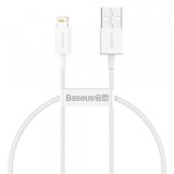 Cablu Date si Incarcare USB-A - Lightning Baseus Superior Series, 20W, 0.25m, Alb CALYS-02, Apple