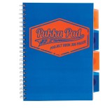 Caiet cu Spirala si Separatoare Pukka Pad Project Book Neon B5, Matematica, Albastru