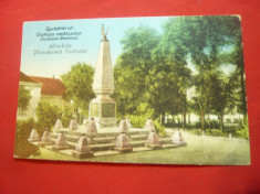 Ilustrata Alba Iulia - Monumentul Generalului Custozza , 1917 ,color foto