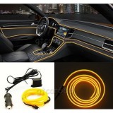 Fir cu neon 2 metri 12V Galben