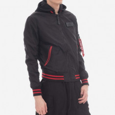 Alpha Industries geacă MA-1 TT Hood Defense 126108 03 bărbați, culoarea negru, de tranziție 126108.03-black