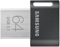 MEMORIE USB SAMSUNG 64 GB, USB 3.1, profil mic, carcasa metalica, negru, &amp;quot;MUF-64AB/APC&amp;quot; (timbru verde 0.03 lei) foto