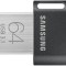 MEMORIE USB SAMSUNG 64 GB, USB 3.1, profil mic, carcasa metalica, negru, &quot;MUF-64AB/APC&quot; (timbru verde 0.03 lei)
