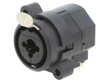 Soclu Jack 6,3mm XLR Mamă 90&deg; THT Combo 3A