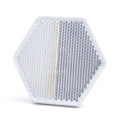 Catadioptru hexagonal cu adeziv UO6 WAS , alb, montaj universal